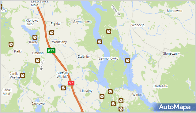 mapa Szymonówko, Szymonówko na mapie Targeo