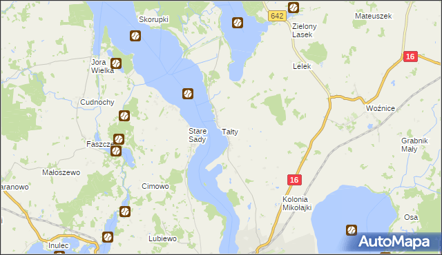 mapa Tałty, Tałty na mapie Targeo