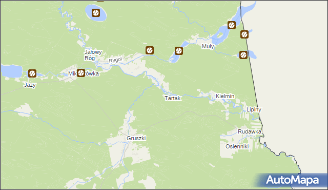 mapa Tartak gmina Płaska, Tartak gmina Płaska na mapie Targeo