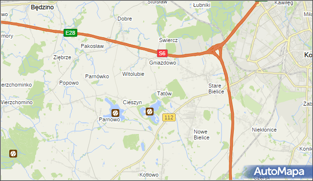 mapa Tatów, Tatów na mapie Targeo