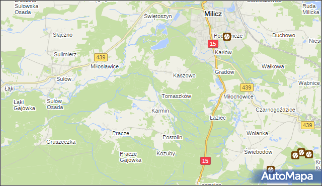 mapa Tomaszków, Tomaszków na mapie Targeo