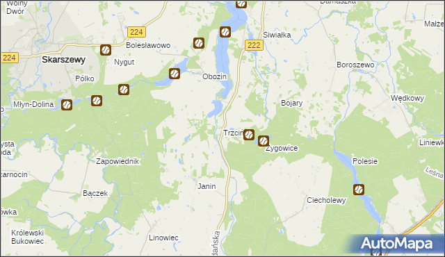 mapa Trzcińsk, Trzcińsk na mapie Targeo