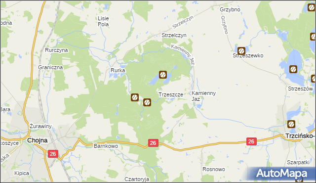 mapa Trzeszcze, Trzeszcze na mapie Targeo