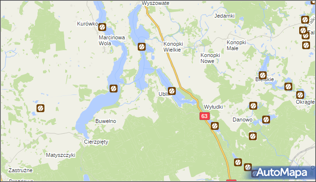 mapa Ublik, Ublik na mapie Targeo