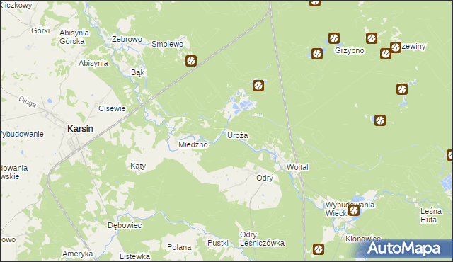 mapa Uroża, Uroża na mapie Targeo