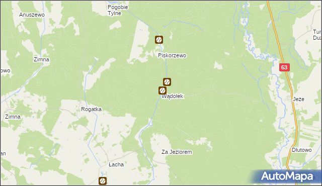 mapa Wądołek, Wądołek na mapie Targeo