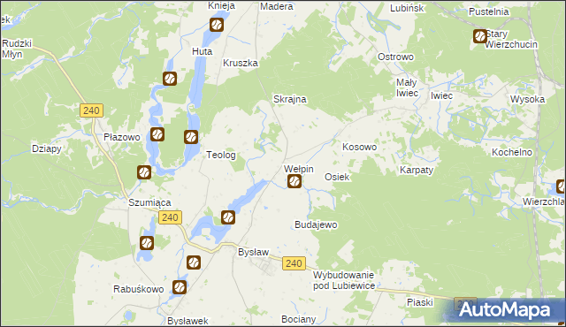 mapa Wełpin, Wełpin na mapie Targeo