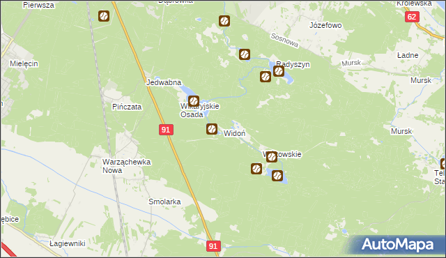 mapa Widoń, Widoń na mapie Targeo