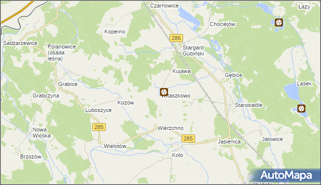 mapa Witaszkowo, Witaszkowo na mapie Targeo