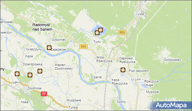 mapa Wola Rzeczycka, Wola Rzeczycka na mapie Targeo