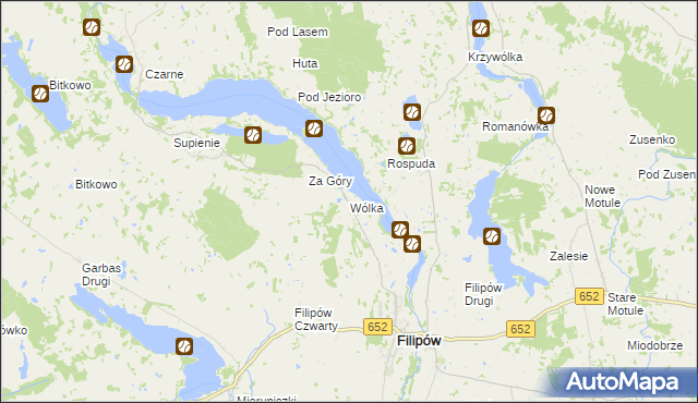 mapa Wólka gmina Filipów, Wólka gmina Filipów na mapie Targeo