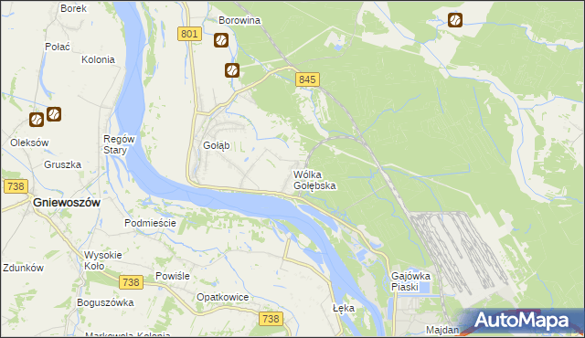 mapa Wólka Gołębska, Wólka Gołębska na mapie Targeo