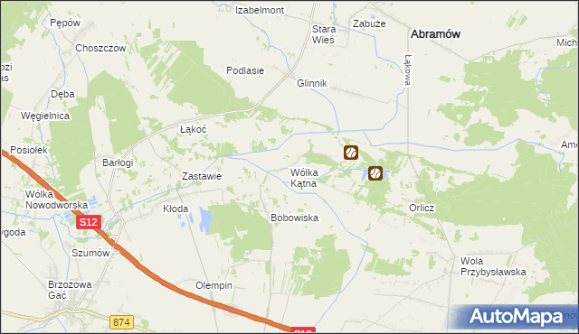 mapa Wólka Kątna, Wólka Kątna na mapie Targeo