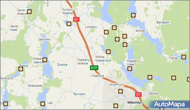 mapa Wólka Majdańska, Wólka Majdańska na mapie Targeo