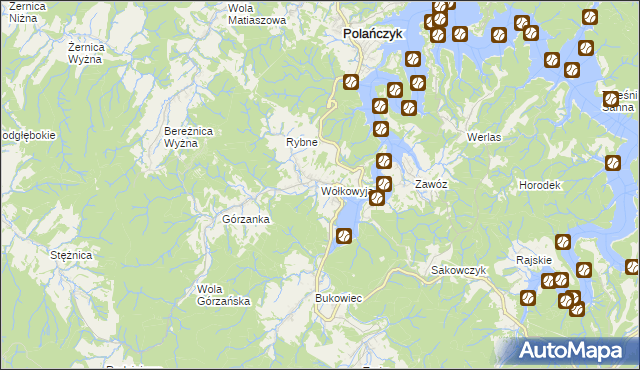 mapa Wołkowyja, Wołkowyja na mapie Targeo