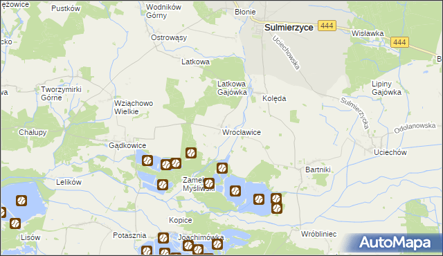 mapa Wrocławice, Wrocławice na mapie Targeo