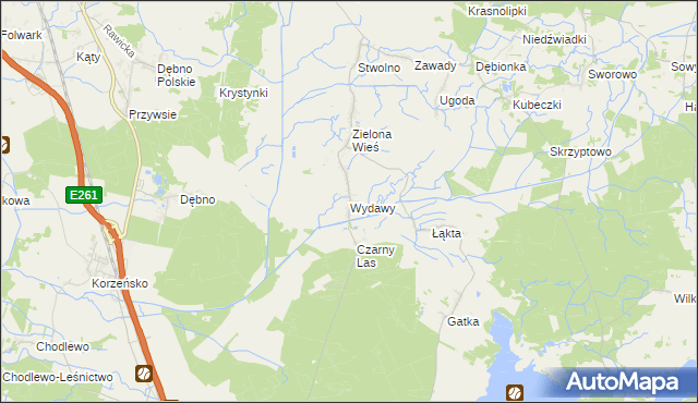 mapa Wydawy gmina Rawicz, Wydawy gmina Rawicz na mapie Targeo