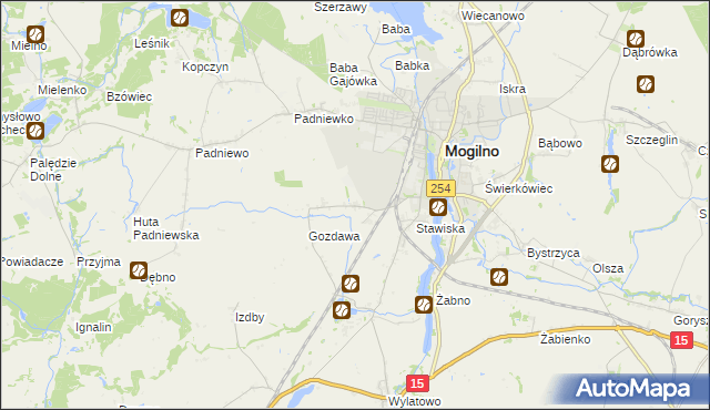 mapa Wyrobki gmina Mogilno, Wyrobki gmina Mogilno na mapie Targeo