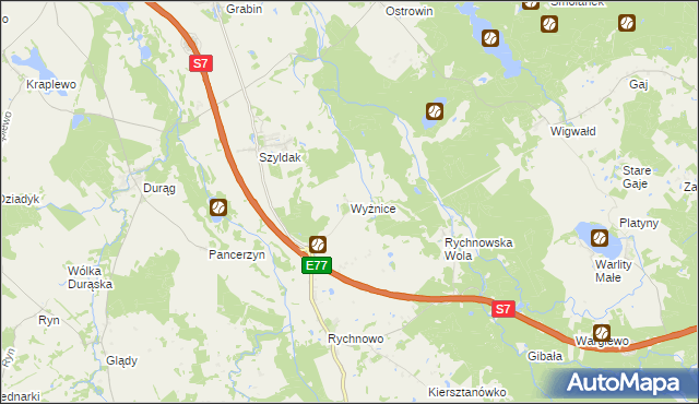 mapa Wyżnice, Wyżnice na mapie Targeo