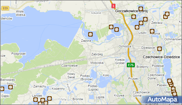 mapa Zabrzeg, Zabrzeg na mapie Targeo