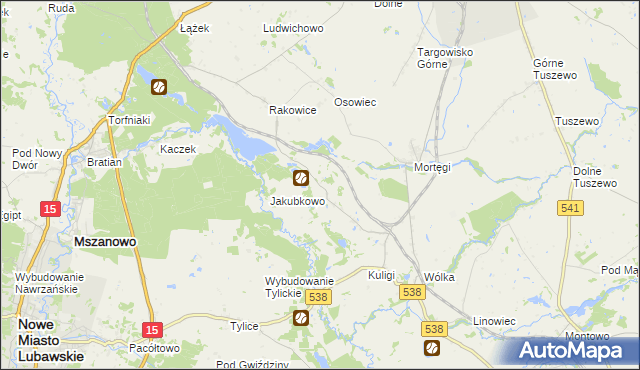 mapa Zajączkowo gmina Grodziczno, Zajączkowo gmina Grodziczno na mapie Targeo