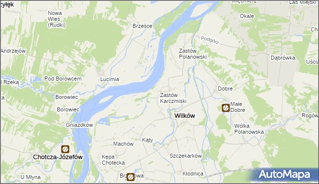 mapa Zastów Karczmiski, Zastów Karczmiski na mapie Targeo