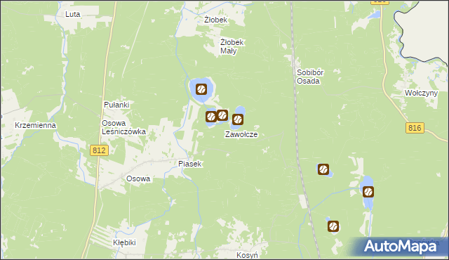 mapa Zawołcze, Zawołcze na mapie Targeo