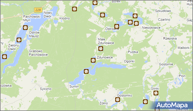 mapa Zdunowice, Zdunowice na mapie Targeo