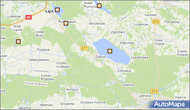 mapa Zdwórz, Zdwórz na mapie Targeo