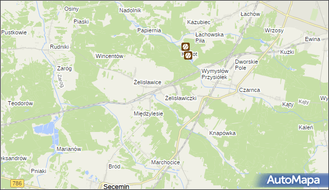 mapa Żelisławiczki, Żelisławiczki na mapie Targeo