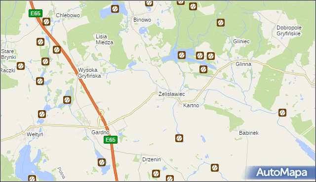 mapa Żelisławiec, Żelisławiec na mapie Targeo