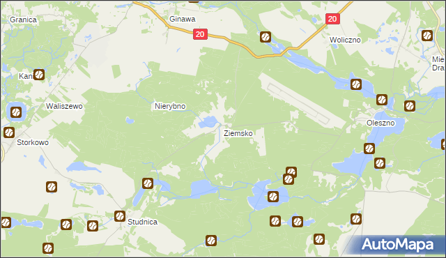 mapa Ziemsko, Ziemsko na mapie Targeo