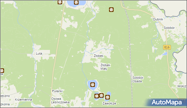 mapa Żłobek gmina Włodawa, Żłobek gmina Włodawa na mapie Targeo