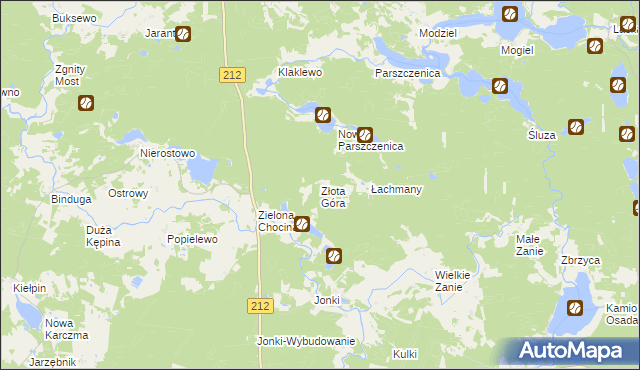 mapa Złota Góra gmina Konarzyny, Złota Góra gmina Konarzyny na mapie Targeo