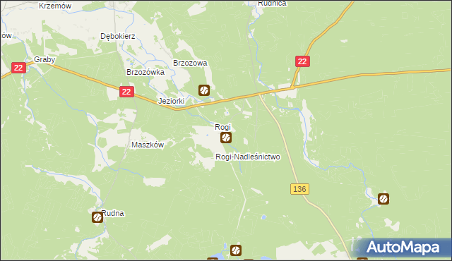 mapa Zofiówka gmina Lubniewice, Zofiówka gmina Lubniewice na mapie Targeo