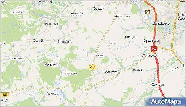 mapa Żuława, Żuława na mapie Targeo