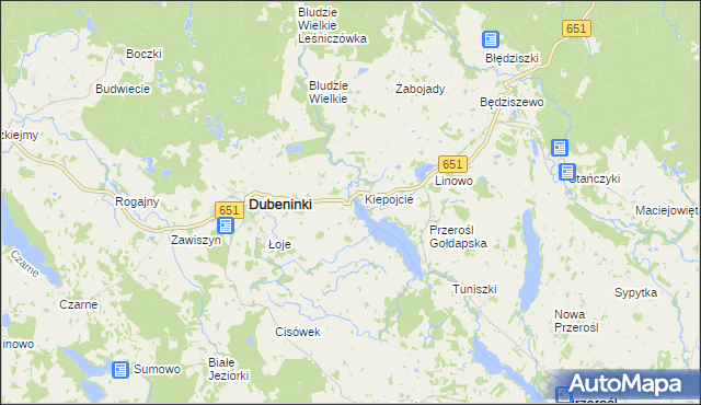 mapa Barcie gmina Dubeninki, Barcie gmina Dubeninki na mapie Targeo