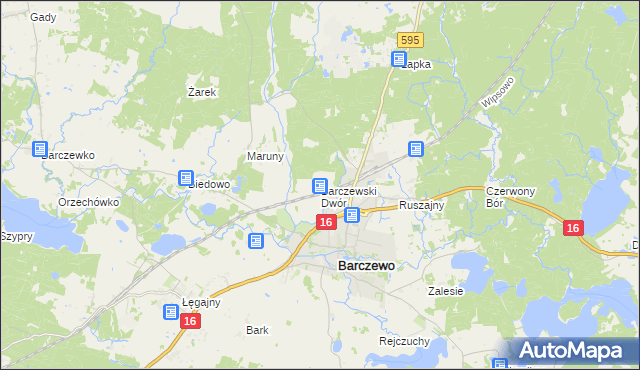 mapa Barczewski Dwór, Barczewski Dwór na mapie Targeo