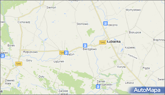 mapa Bierzgłowo, Bierzgłowo na mapie Targeo