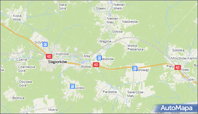 mapa Błaszków, Błaszków na mapie Targeo