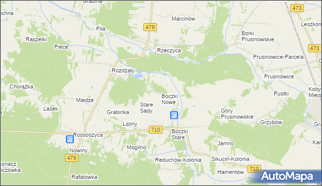 mapa Boczki Nowe, Boczki Nowe na mapie Targeo