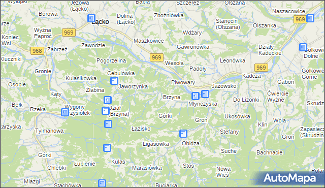 mapa Brzyna, Brzyna na mapie Targeo