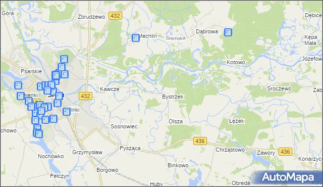 mapa Bystrzek, Bystrzek na mapie Targeo