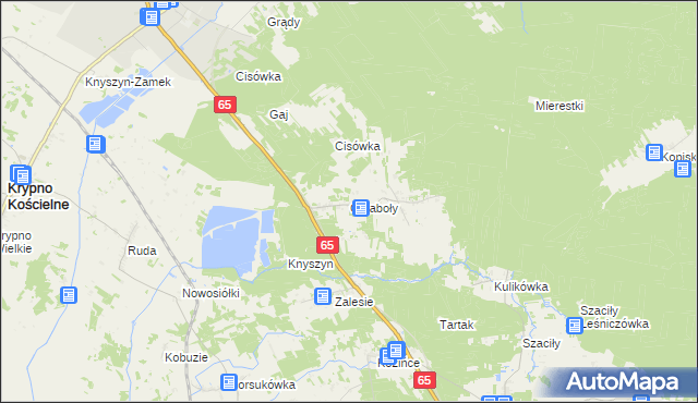 mapa Chraboły gmina Dobrzyniewo Duże, Chraboły gmina Dobrzyniewo Duże na mapie Targeo