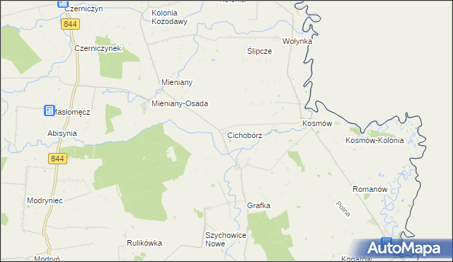 mapa Cichobórz, Cichobórz na mapie Targeo