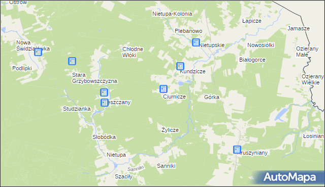 mapa Ciumicze, Ciumicze na mapie Targeo