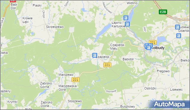 mapa Czapielsk, Czapielsk na mapie Targeo