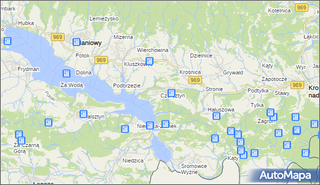 mapa Czorsztyn, Czorsztyn na mapie Targeo