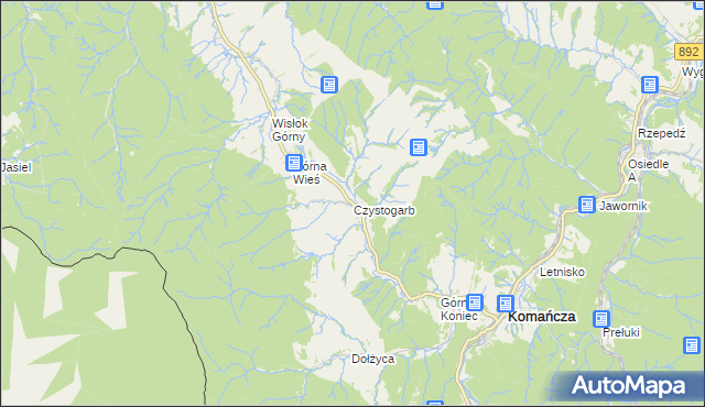 mapa Czystogarb, Czystogarb na mapie Targeo