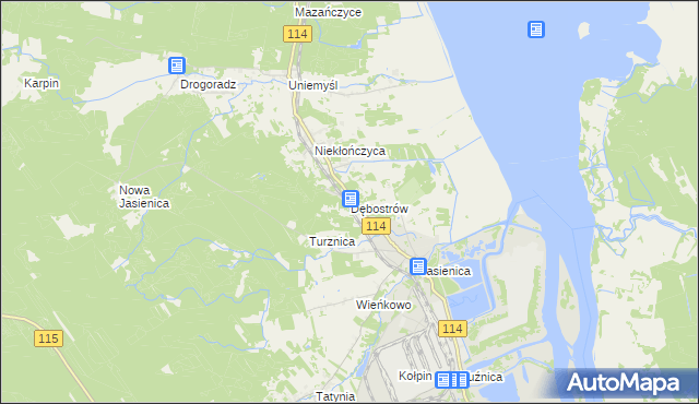 mapa Dębostrów, Dębostrów na mapie Targeo